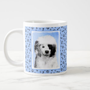 Portuguese Water Dog Painting - Original Dog Art Large Coffee Mug