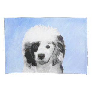 Portuguese Water Dog Painting - Original Dog Art Pillowcase