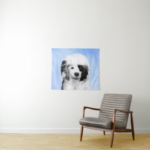 Portuguese Water Dog Painting - Original Dog Art Tapestry