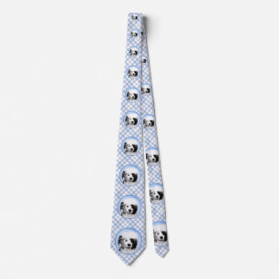 Portuguese Water Dog Painting - Original Dog Art Tie