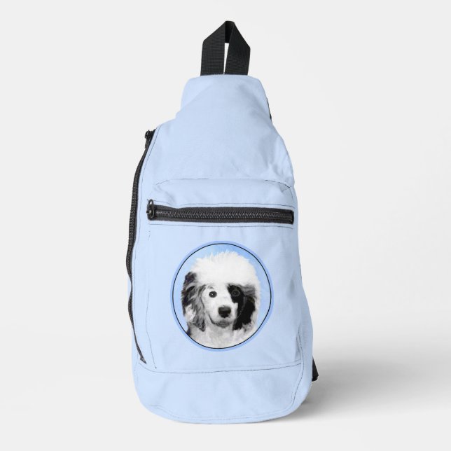 Portuguese Water Dog Painting PWD Original Dog Art Sling Bag (Front)