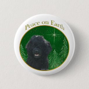 Portuguese Water Dog Peace 2 Inch Round Button