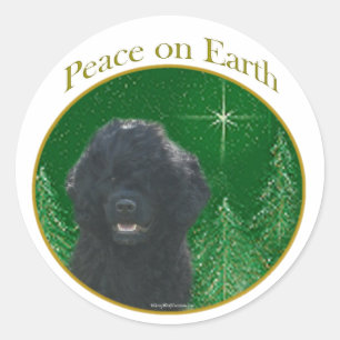 Portuguese Water Dog Peace Classic Round Sticker