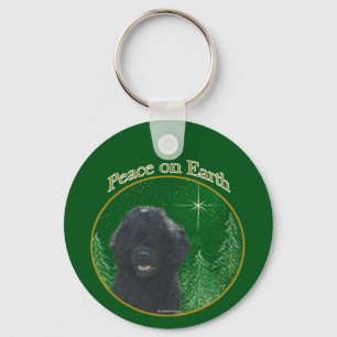 Portuguese Water Dog Peace Keychain