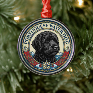 Portuguese Water Dog - Portie Metal Ornament