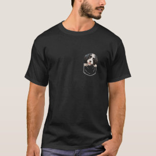 Portuguese Water Dog puppy in a pocket portie dog T-Shirt