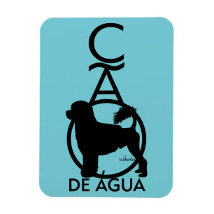 Portuguese Water Dog Standing Cao de Agua Magnet