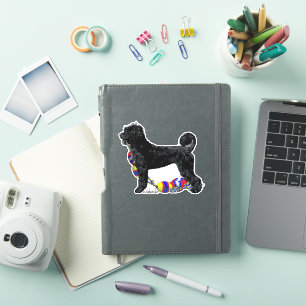 Portuguese Water Dog Standing with Float Line