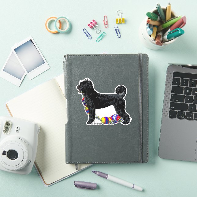 Portuguese Water Dog Standing with Float Line  (iPad Cover)
