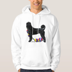 Portuguese Water Dog Standing with Float Line Hoodie