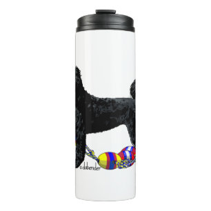 Portuguese Water Dog Standing with Float Line Thermal Tumbler