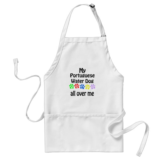 Portuguese Water Dog Walks Design Standard Apron (Front)