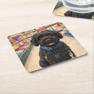 Portuguese Water Dogs Anime Anemi Paper Coasters