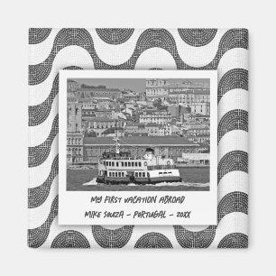 Portuguese waves cobblestone First Vacation   Magnet