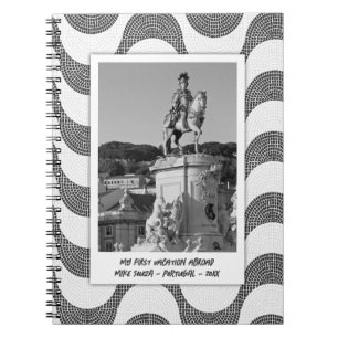 Portuguese Waves cobblestone photo frame Notebook