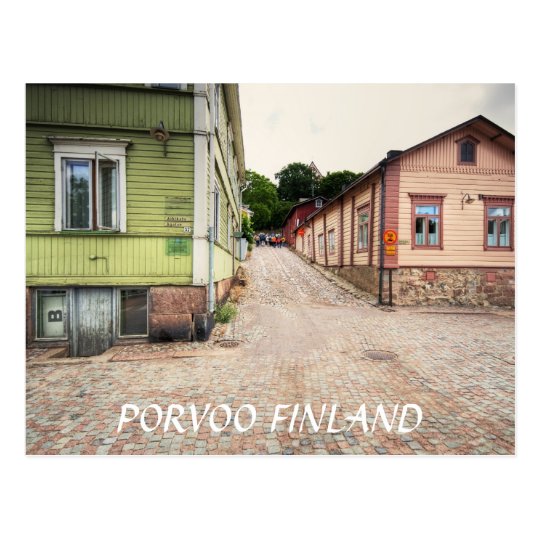 Porvoo Finland Street Scene Postcard