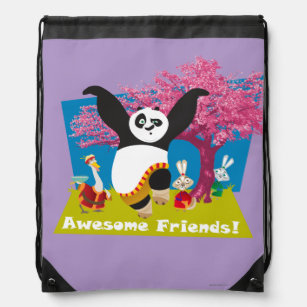 Po's Awesome Friends Drawstring Bag