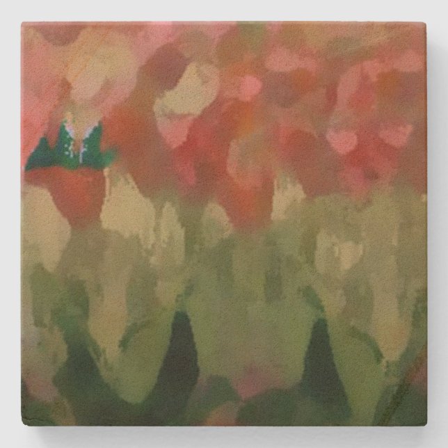 Posavaso green stone coaster (Front)