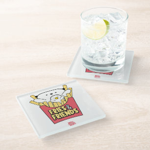 Posavasos Fries and Friends Glass Coaster