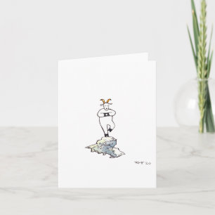 "Pose de chèvre", carte de voeux vierge