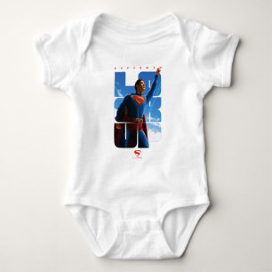 Pose de Superman regardant vers le haut