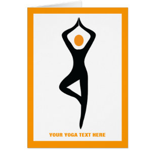 Pose de yoga noir, orange personnalisé