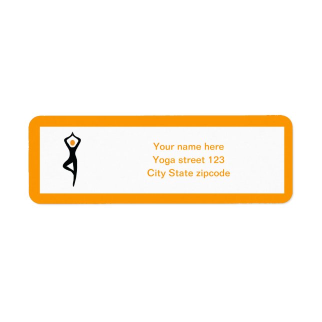 Pose de yoga noir, orange personnalisé (Devant)