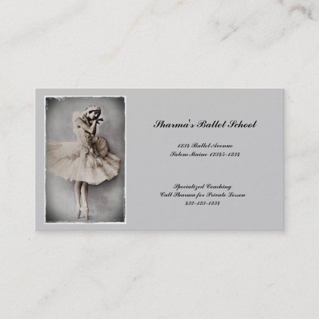 Posed en Pointe Business Card (Front)
