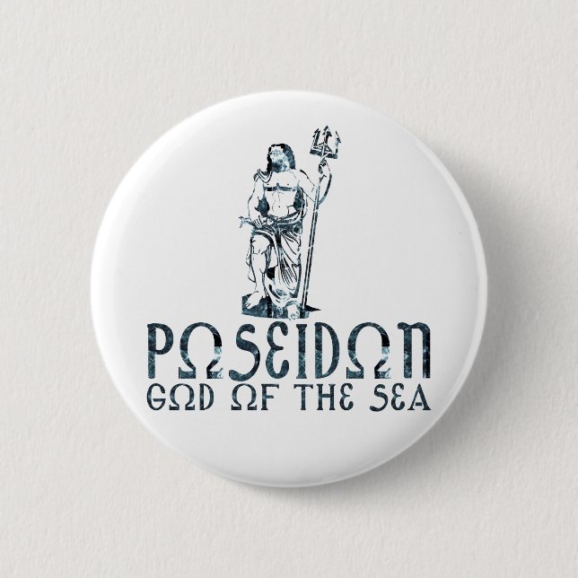 Poseidon 2 Inch Round Button (Front)