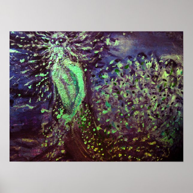 Poseidon Art Pointillisme Abstrait Impression (Devant)