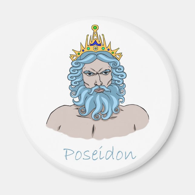 Poseidon - Greek god of the Sea magnet (Front)