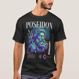 Poseidon Neon God – Mythic Streetwear Art Design T-Shirt