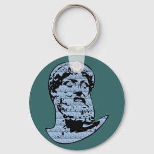 Poseidon statue keychain