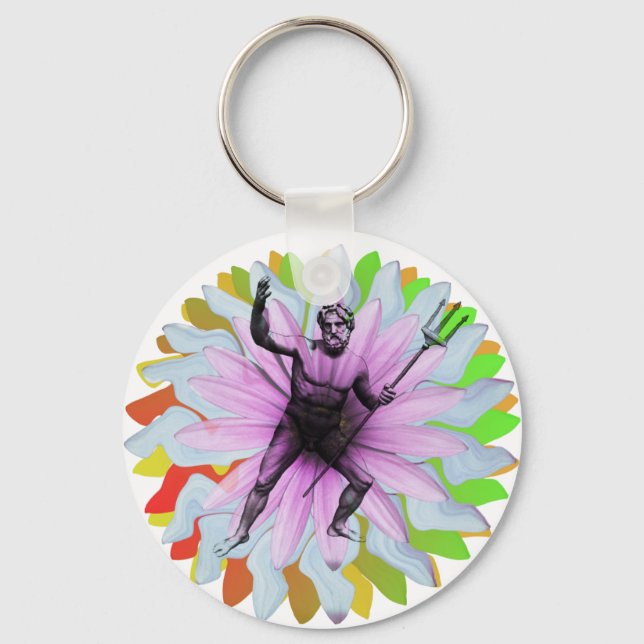 Poseidon the god of the sea keychain (Front)