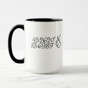 Posen Michigan Longitude & Latitude coffee mug