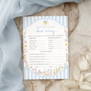 Posey How Well Do You Know Mommy Game Invitation