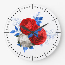 Posey Patriotique 1 Horloge Mur Acrylique