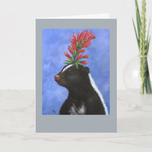 Posey the skunk card