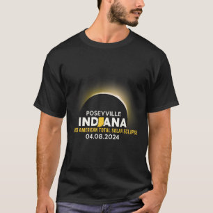 Poseyville Indiana In Total Solar Eclipse 2024  T-Shirt