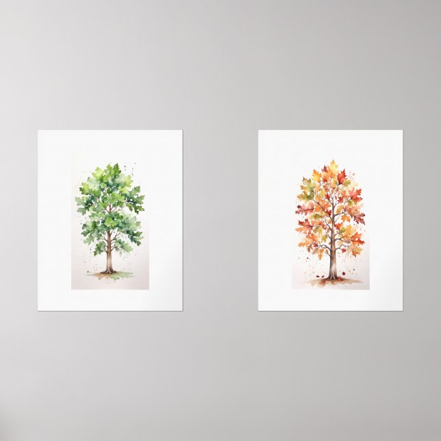 Posez le chêne avec les Feuilles verts et le feuil (Recto)