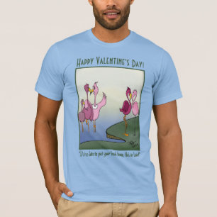 Posez votre pied bleu clair T-shirt Saint Valentin
