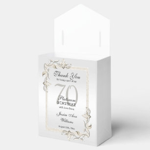 Posh 70th Platinum Birthday Favor Box
