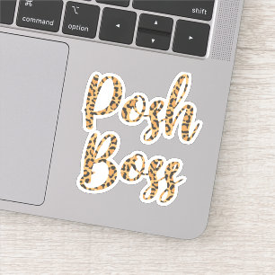 Posh Boss 3" Laptop Decal Leopard Printed