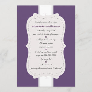 Posh Bridal Shower Invitation {Purple}