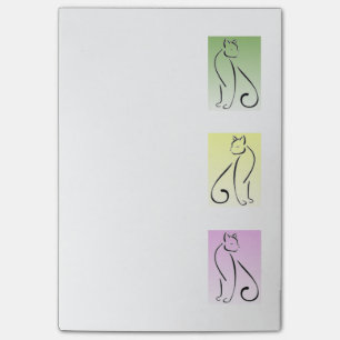 Posh Cat Post-It-Notes - Multi Background Post-it Notes