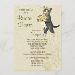 Posh Cats Invitation à la douche nuptiale