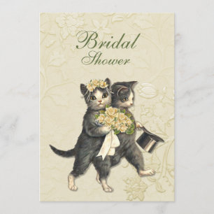 Posh Cats Invitation à la douche nuptiale