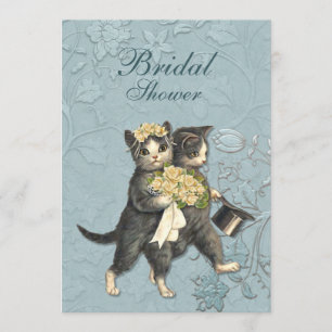 Posh Cats Invitation à la douche nuptiale