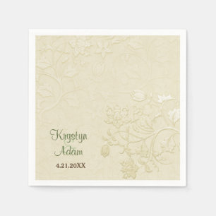 Posh Cats Wedding Ivory Paper Napkins