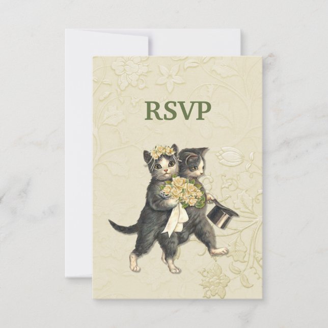 Posh Cats Wedding RSVP 2 (Front)